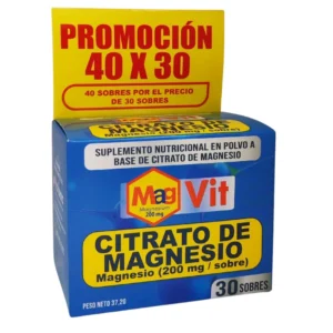 MAGVIT CITRATO DE MAGNESIO CAJA X 30 SACHETS