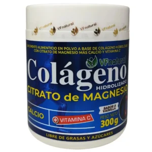 VF NATURAL COLÁGENO + CITRATO DE MAGNESIO + CALCIO + VITAMINA C TARRO 300g