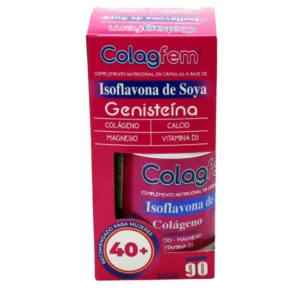 COLAGFEM CAPSULAS COLÁGENO CON ISOFLAVONAS DE SOYA GENESTEINA X 90 CAPSULAS