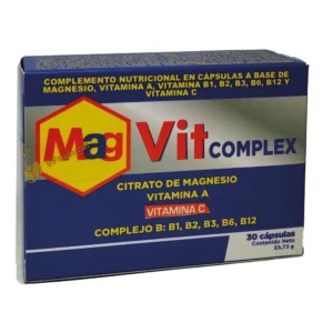 MAG VIT COMPLEX CITRATO DE MAGNESIO + VITAMINA A + COMPLEJO B + VITAMINA C CAJA X 30 CAPSULAS BLISTER