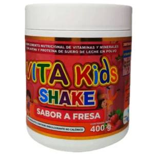 VITAKIDS SHAKE VITAMINAS Y MINERALES CON AVENA Y PROTEINA DE SUERO DE LECHE TARRO 400g