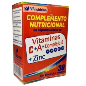 VITAMINA COMPLEJO B + ZINC + VIT C x 30 CÁPSULAS