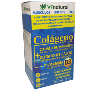 VF NATURAL COLÁGENO + CITRATO DE MAGNESIO + CITRATO DE CALCIO + VITAMINA D3 12 + 2 SLICKS