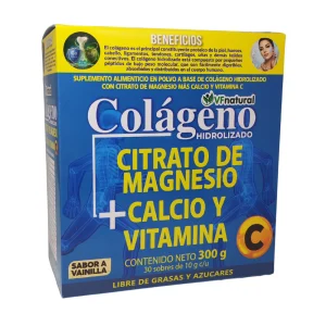 VF NATURAL COLÁGENO HIDROLIZADO+CITRATO DE MAGNESIO+CALCIO+VITAMINA C (30 SOBRES)