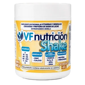 VF NUTRICIÓN SHAKE VITAMINAS Y MINERALES CON AVENA Y PROTEINA DE SUERO DE LECHE TARRO 400g