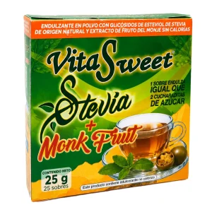 VITASWEET STEVIA + MONK FRUIT  X 25GR