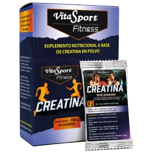 SUPLEMENTO NUTRICIONAL A BASE DE CREATINA PURA SIN SABOR VITASPORT 20 SOBRES