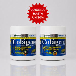 "DUO PACK" VF NATURAL COLAGENO HIDROLIZADO+ CITRATO DE MAGNESIO+CITRATO DE CALCIO+VITAMINA D3 TARRO DE 345 GR